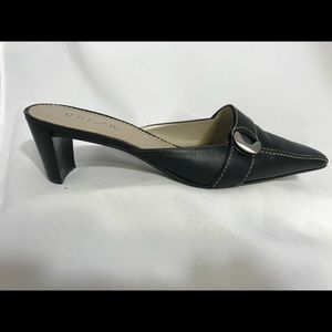 Unisa black leather open back heel, like new, worn once!